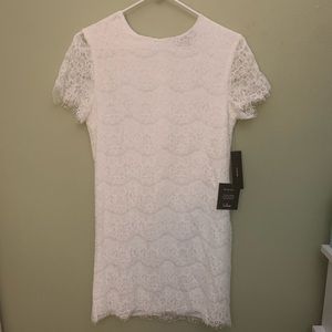 Lulus white lace dress.  New with tags
